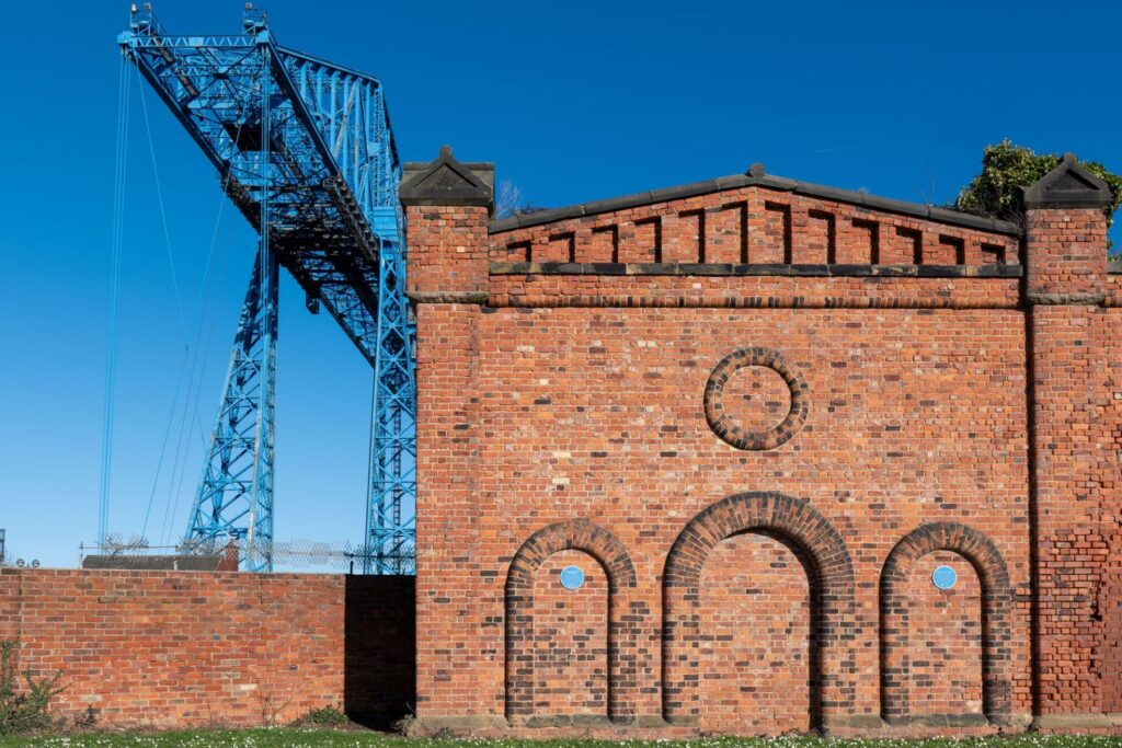 Middlesbrough Transporter Bridge crossing the River Tees